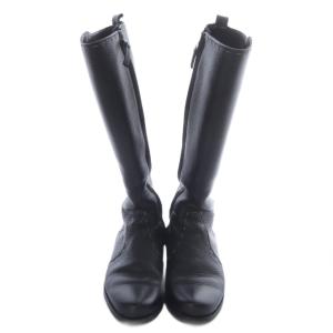 FENDI レザー ロングブーツ 36 黒 ブラック /SR35