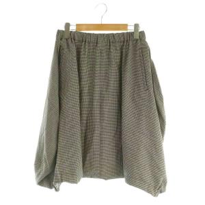 AD2013 千鳥格子柄 ウール サルエルパンツ XS ブラック /MY OS