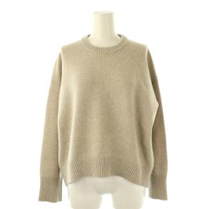 ラムカシミヤクルーネックプルオーバーニット セーター プルオーバー S グレージュ /CX OS