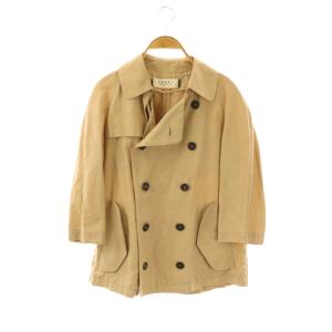 スプリングコート アウター リネン混 38 ベージュ /NR OS