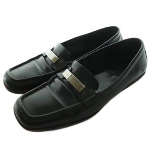 GUCCI ローファー ロゴプレート 黒 ブラック /SS OS