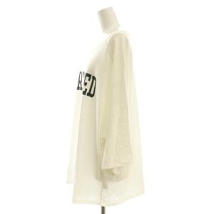 Framework 25SS ハーフスリーブロゴTEE Tシャツ カットソー 七分袖 コットン 白 黒 /NR OS