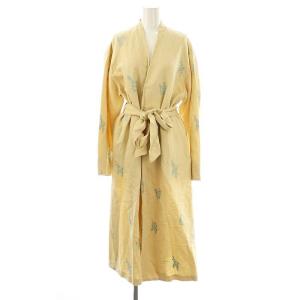23SS Cotton Linen Twill Embroidery Coat スプリングコート ロング