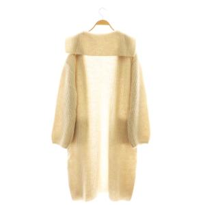 NE QUITTEZ PAS! モヘヤロングカーディガン ニット 前開きトッパー ベージュ /AT OS SH