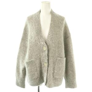 24AW Alpaca Lurex Cardigan グレー