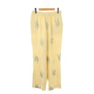 Moss Rayon Full Embroidery Pants パンツ ワイド 刺繍 M アイボリー