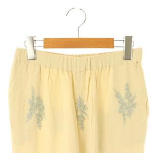 NE QUITTEZ PAS! Moss Rayon Full Embroidery Pants パンツ ワイド 刺繍 M アイボリー