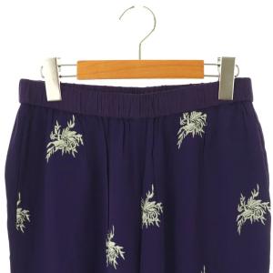 NE QUITTEZ PAS! Moss Rayon Embroidery Pants パンツ ワイド 刺繍 S パープル /HK OS