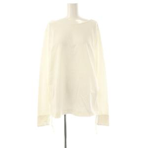 24AW Suvin Jersey Side String Top カットソー プルオーバー 白 /CX