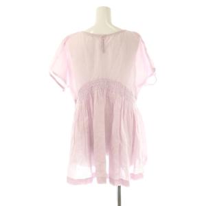NE QUITTEZ PAS! 24SS Ramie Smocking Short Sleeve Blouse ブラウス 半袖 プルオーバー