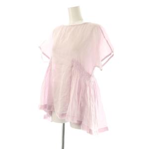 NE QUITTEZ PAS! 24SS Ramie Smocking Short Sleeve Blouse ブラウス 半袖 プルオーバー
