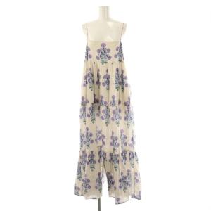 24SS Cotton Jacquard Marigold Print Cami Dress