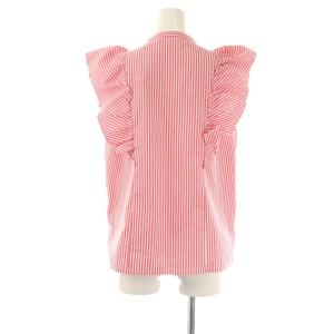 NE QUITTEZ PAS! 24SS Cotton Poplin Frill Sleeve Blouse ブラウス ノースリーブ ストライプ