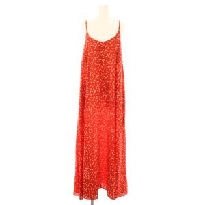 23SS COTTON RAYON DOT PRINT STRAP DRESS キャミワンピース ロング