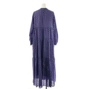 NE QUITTEZ PAS! 24SS Dia Check Print Tiered Dress ワンピース M ブルーパープル