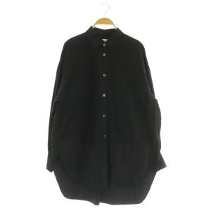 THOMAS MASON コットンブロードブラウス 長袖 オーバーサイズ 38 ブラック /MY OS