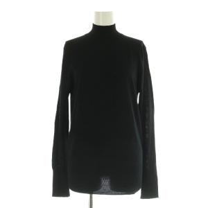 23AW クリアハイゲージニット セーター 長袖 ハイネック ウール 38 ブラック /MY OS
