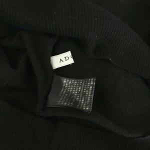 ADORE 23AW クリアハイゲージニット セーター 長袖 ハイネック ウール 38 ブラック /MY OS