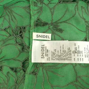 SNIDEL Sustainableカッティングレースワンピース ロング ノースリーブ インナー付 1 グリーン /MY