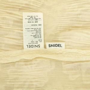 SNIDEL 25SS ジャガードプリーツワンピース ロング 七分袖 フリル ボリュームスリーブ インナー付 1 アイボリー