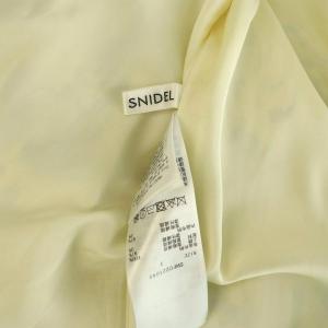 SNIDEL 2WAYボリュームスリーブプリントワンピ ワンピース ロング サテン 総柄 ギャザー 1 ベージュ グリーン