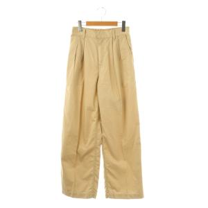 25SS RESORT1チノバックギャザーパンツ ワイド ジッパーフライ 34 ベージュ /DO OS