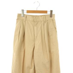 Drawer 25SS RESORT1チノバックギャザーパンツ ワイド ジッパーフライ 34 ベージュ /DO OS