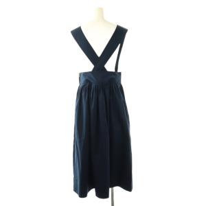 Drawer 24SS SUMMER ツイルギャザージャンパースカート 36 ネイビー