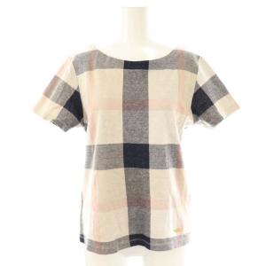 BLUE LABEL CRESTBRIDGE セットアップ 上下 カットソー 半袖 フレアスカート ロング チェック コットン 38 マルチカラー /NR