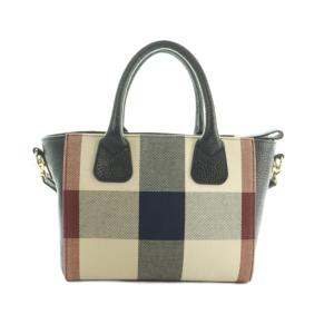 BLUE LABEL CRESTBRIDGE 2WAY ショルダーバッグ ハンドバッグ チェック柄 紺 ベージュ 赤 /MI OS