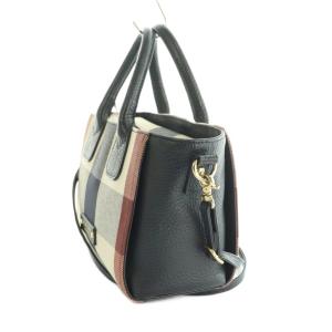 BLUE LABEL CRESTBRIDGE 2WAY ショルダーバッグ ハンドバッグ チェック柄 紺 ベージュ 赤 /MI OS