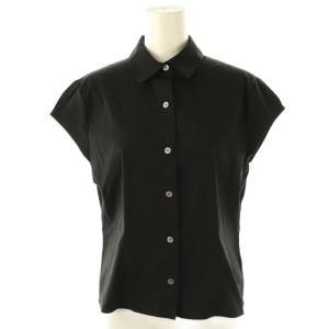 24SS COTTON SHIRTING CAP SLV BLOUSE ブラウス シャツ S 黒 /CX