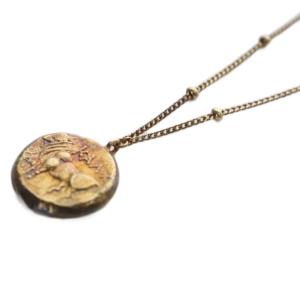 MARIHA Ancient Memories ネックレス Horse スタッドチェーン62cm SV925 ゴールド色