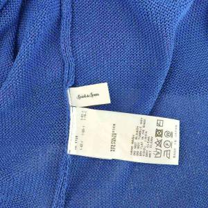 Spick&Span 23SS ペーパーヤーンカーディガン ニット 長袖 オーバーサイズ ワイド ブルー /MY OS