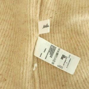 MILA OWEN MILAOWEN 24AW 衿付きペプラムニットプルオーバー セーター 長袖 ラメ スパンコール 0 ベージュ /MY OS