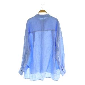 RIVE DROITE RIVEDROITE リブドロワ 25SS リネンワイドシャツ 長袖 オーバーサイズ F サックスブルー /MY OS