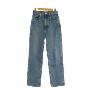 ハイライズストレートデニム パンツ ジーンズ ダメージ加工 THE COUSIN IENA別注 22 ブルー