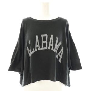 ALABAMA クロップドTシャツ カットソー ロゴ F チャコールグレー /CX OS