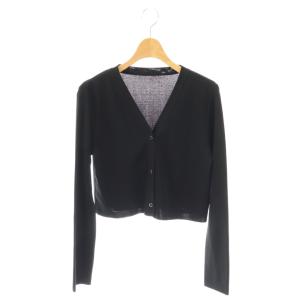 Knit Top LA FETE カーディガン ニット 長袖 38 ブラック 43598 /HK OS