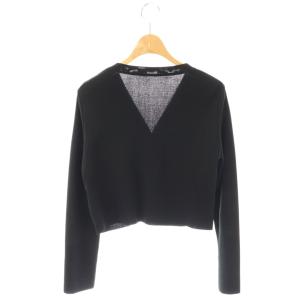 FOXEY NEW YORK Knit Top LA FETE カーディガン ニット 長袖 38 ブラック 43598 /HK OS