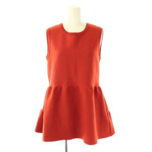 FOXEY Knit Top Lena ノースリーブニット 38 オレンジブラウン 44378