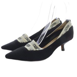 JA DIOR ポインテッドトゥ リボン パンプス 39 ブラック