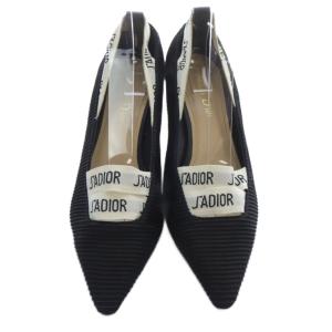 Christian Dior JA DIOR ポインテッドトゥ リボン パンプス 39 ブラック