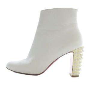 スタッズ ショートブーツ 39.5 ホワイト