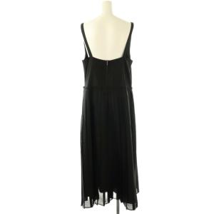 ebure ウールシルクプリーツワンピース 36 ブラックSH