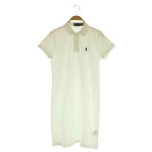 ホース刺繍ポロチュニックワンピース ミニ 半袖 XS ホワイト /MY OS SH