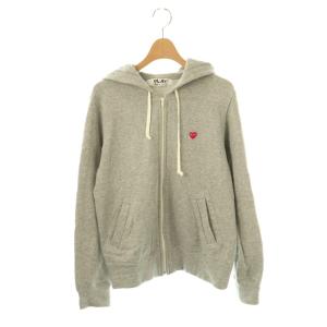 AD2021 ハートジップアップパーカー フーディー L グレー /DF OS