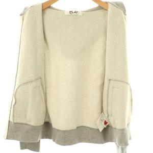 PLAY Comme des Garçons AD2021 ハートジップアップパーカー フーディー L グレー /DF OS