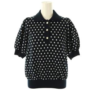 25SS マリンドットパフポロニット F ネイビー ホワイト