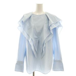 コットンナイロンダンプブラウス シャツ プルオーバー38 ライトブルー /CX OS SH